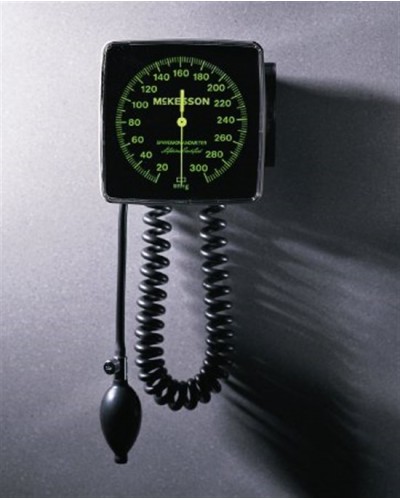 Aneroid Sphygmomanometer with Cuff McKesson LUMEON™ 2 - Tube Wall Mount Adult Medium Cuff